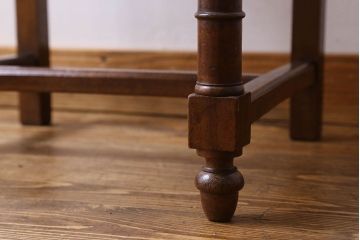 アンティーク家具　フランスアンティーク　本革　優美なデザインのダイニングチェア(椅子、イス)(2)