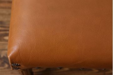 アンティーク家具　フランスアンティーク　本革　優美なデザインのダイニングチェア(椅子、イス)(3)