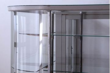 ペイント家具　落ち着きのあるナチュラルな雰囲気が魅力的なショーケース(ガラスケース、陳列棚、飾り棚)