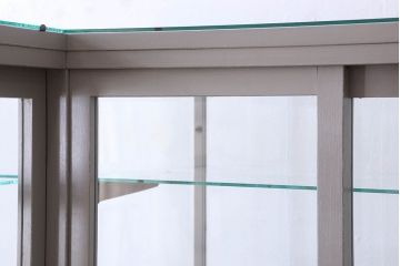 ペイント家具　落ち着きのあるナチュラルな雰囲気が魅力的なショーケース(ガラスケース、陳列棚、飾り棚)