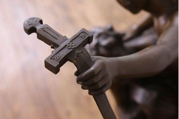 アンティーク雑貨　フランスアンティーク　math.moreau(マチュラン・モロー)　ブロンズ像(置物・彫刻)