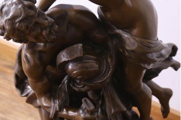 アンティーク雑貨　フランスアンティーク　math.moreau(マチュラン・モロー)　ブロンズ像(置物・彫刻)