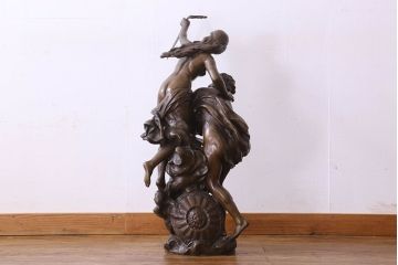 アンティーク雑貨　フランスアンティーク　math.moreau(マチュラン・モロー)　ブロンズ像(置物・彫刻)