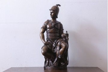 アンティーク雑貨　ヨーロッパアンティーク　ブロンズ像(兵士像・置物・彫刻)