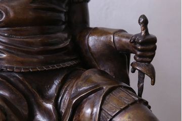 アンティーク雑貨　ヨーロッパアンティーク　ブロンズ像(兵士像・置物・彫刻)