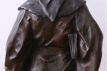 アンティーク雑貨　ヨーロッパアンティーク　Emile Picault　細かな装飾が目を引くブロンズ像(彫刻、置物)