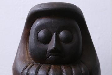 アンティーク雑貨　古民具　明治大正期の古い木製だるま(置物、ディスプレイ雑貨)