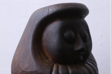 アンティーク雑貨　古民具　明治大正期の古い木製だるま(置物、ディスプレイ雑貨)