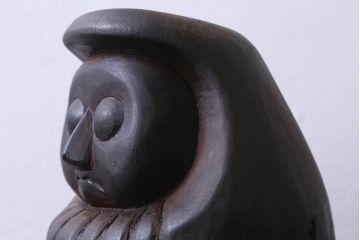 アンティーク雑貨　古民具　明治大正期の古い木製だるま(置物、ディスプレイ雑貨)