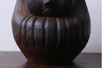 アンティーク雑貨　古民具　明治大正期の古い木製だるま(置物、ディスプレイ雑貨)