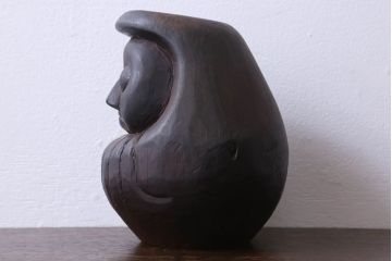 アンティーク雑貨　古民具　明治大正期の古い木製だるま(置物、ディスプレイ雑貨)