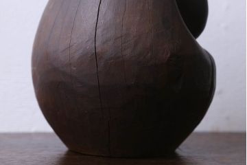 アンティーク雑貨　古民具　明治大正期の古い木製だるま(置物、ディスプレイ雑貨)