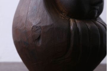 アンティーク雑貨　古民具　明治大正期の古い木製だるま(置物、ディスプレイ雑貨)