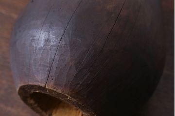 アンティーク雑貨　古民具　明治大正期の古い木製だるま(置物、ディスプレイ雑貨)