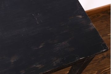 アンティーク家具　フランスアンティーク　シャビーな雰囲気漂うペイントテーブル(リビングテーブル、ダイニングテーブル、作業台、ワークデスク、在宅ワーク、在宅用)