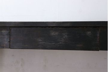 アンティーク家具　フランスアンティーク　シャビーな雰囲気漂うペイントテーブル(リビングテーブル、ダイニングテーブル、作業台、ワークデスク、在宅ワーク、在宅用)
