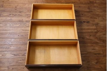 中古　松本民芸家具　503型　直線のデザインが目を引く整理箪笥(引き出し、衣装箪笥、チェスト)(定価約28万円)