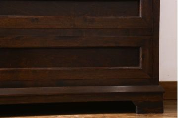 中古　松本民芸家具　503型　直線のデザインが目を引く整理箪笥(引き出し、衣装箪笥、チェスト)(定価約28万円)