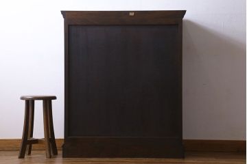 中古　松本民芸家具　503型　直線のデザインが目を引く整理箪笥(引き出し、衣装箪笥、チェスト)(定価約28万円)