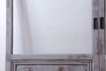 ペイント建具　お洒落で味わいあるアンティークガラス戸(引き戸、建具)
