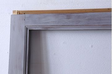 ペイント建具　お洒落で味わいあるアンティークガラス戸(引き戸、建具)