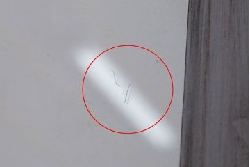 ペイント建具　お洒落で味わいあるアンティークガラス戸(引き戸、建具)