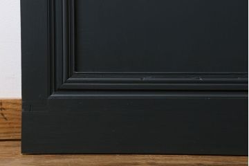 ペイント家具　シックな雰囲気漂うガラス戸(引き戸)2枚組