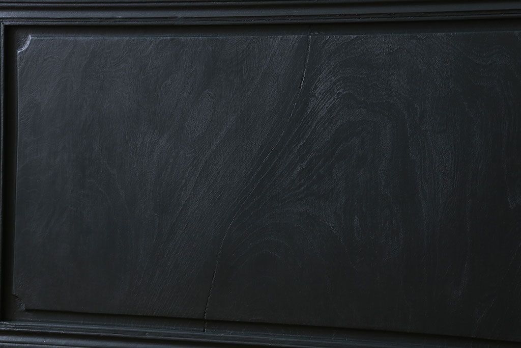 ペイント家具　シックな雰囲気漂うガラス戸(引き戸)2枚組