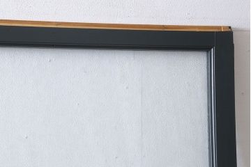 ペイント家具　シックな雰囲気漂うガラス戸(引き戸)2枚組