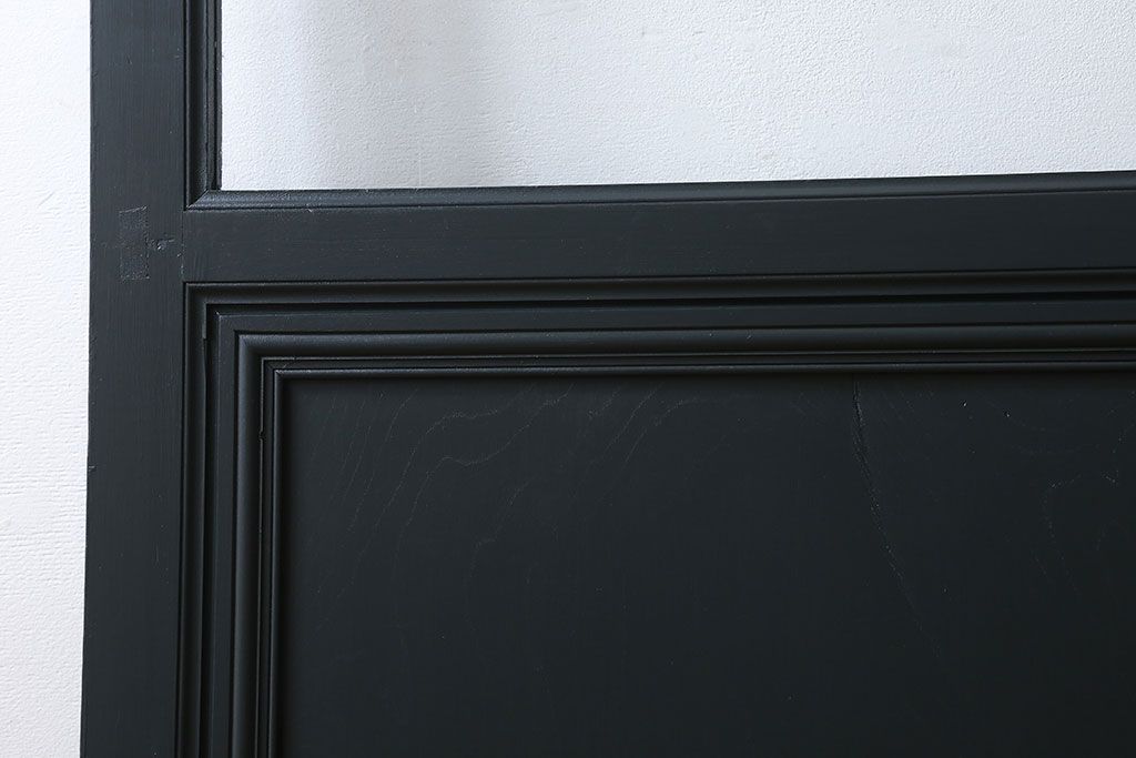 ペイント家具　シックな雰囲気漂うガラス戸(引き戸)2枚組