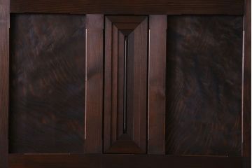 和製アンティーク　レア物　凝ったデザインが目を引くヒノキ材の板戸(引き戸)2枚組