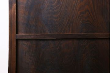 古民具・骨董　杢目が美しい　杉材一枚板の板戸2枚(窓)(3)