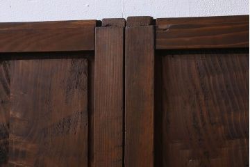 和製アンティーク　杢目が印象的な杉材一枚板の板戸(窓、引き戸)2枚組(1)
