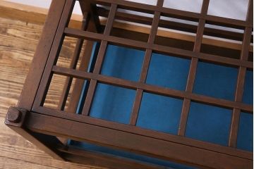 アンティーク雑貨　和製アンティーク　マス目のデザインが珍しい傘立て(2)