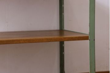 ヴィンテージ家具　フランスビンテージ　オリジナルペイント　シャビーな雰囲気が魅力的なラック(陳列棚、飾り棚)