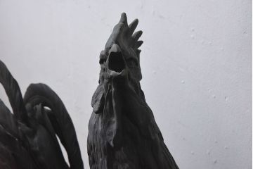 アンティーク雑貨　フランスアンティーク F.BARBEDIENNE　A.Cain　ブロンズ像(ニワトリ像、動物像)
