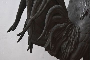 アンティーク雑貨　フランスアンティーク F.BARBEDIENNE　A.Cain　ブロンズ像(ニワトリ像、動物像)