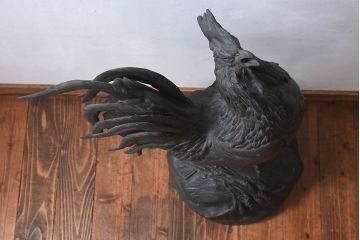 アンティーク雑貨　フランスアンティーク F.BARBEDIENNE　A.Cain　ブロンズ像(ニワトリ像、動物像)