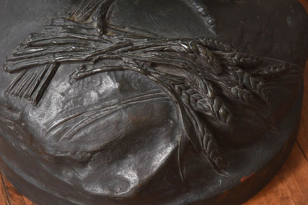 アンティーク雑貨　フランスアンティーク F.BARBEDIENNE　A.Cain　ブロンズ像(ニワトリ像、動物像)