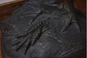 アンティーク雑貨　フランスアンティーク F.BARBEDIENNE　A.Cain　ブロンズ像(ニワトリ像、動物像)
