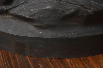 アンティーク雑貨　フランスアンティーク F.BARBEDIENNE　A.Cain　ブロンズ像(ニワトリ像、動物像)