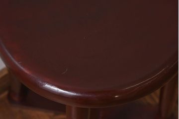 アンティーク雑貨　和製アンティーク　大正昭和期の古い木製スツール(丸椅子、チェア、花台)