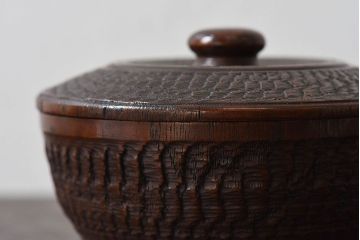 古民具　明治大正期の木製小物収納箱(小物入れ、アクセサリーケース)