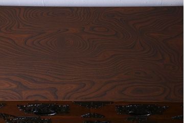 中古　伝統民芸家具　岩谷堂　NO.720　幅広で存在感のある白鳥2号横長箪笥(チェスト)(定価約63万円)