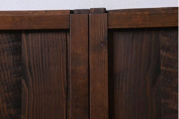 和製アンティーク　杢目が印象的な杉材一枚板の板戸(窓、引き戸)2枚組(2)