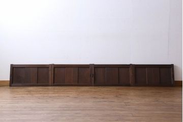 和製アンティーク　深みのある木味が魅力的な板戸(窓、引き戸)4枚組