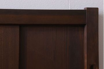和製アンティーク　深みのある木味が魅力的な板戸(窓、引き戸)4枚組