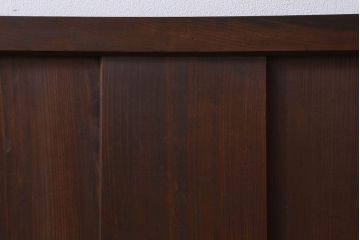 和製アンティーク　深みのある木味が魅力的な板戸(窓、引き戸)4枚組