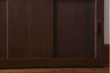 和製アンティーク　深みのある木味が魅力的な板戸(窓、引き戸)4枚組