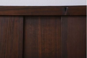 和製アンティーク　深みのある木味が魅力的な板戸(窓、引き戸)4枚組